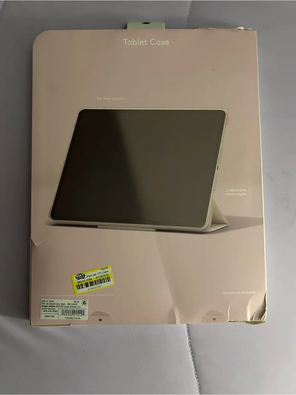 heyday Cream Tablet Folio Case with Magnetic Flap